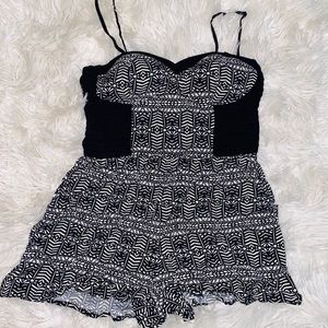Romper- black and white